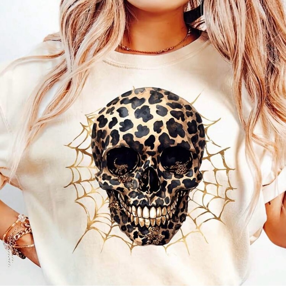 Leopard Skull Graphic Tee